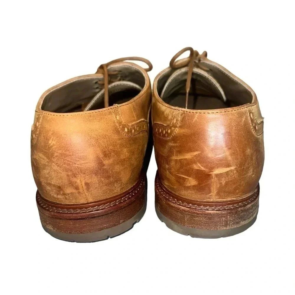 Timberland waterproof natural tan leather distressed Oxford dress shoes‎ size 10 - Picture 6 of 8